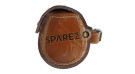 Universal Fit Indian Motorbike Front Side Tan Color Genuine Leather Tool Bag  - SPAREZO